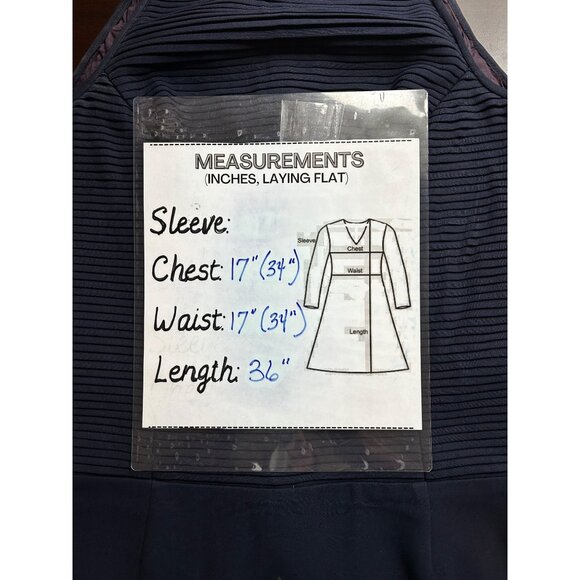 Vintage Chetta B Evening Navy Cocktail Dress Y2K Bergdorf Goodman Sz 10 USA Made - Picture 7 of 7